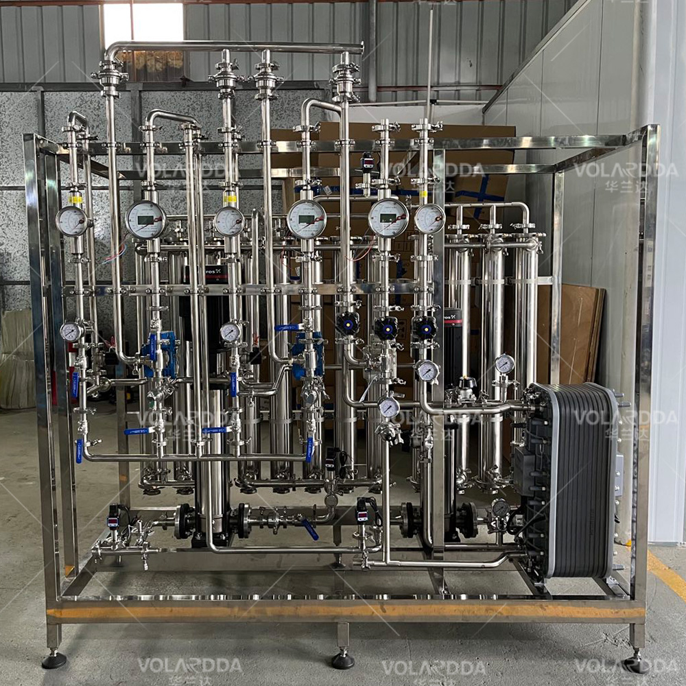 1T double EDI stainless steel water purification equipment
