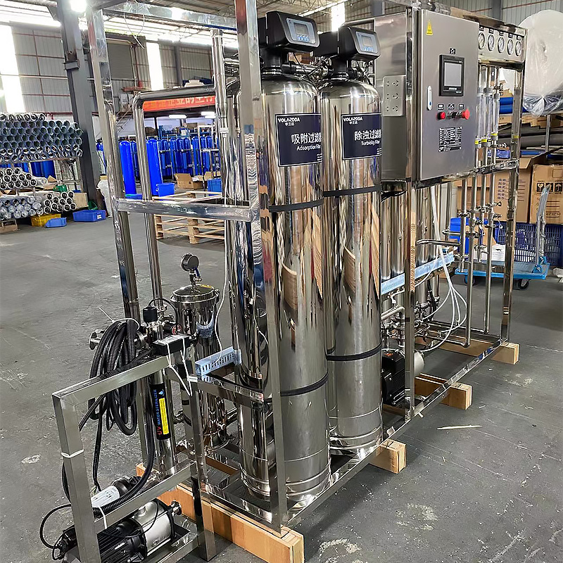 500LPH two-stage SS304 RO water treatment machine