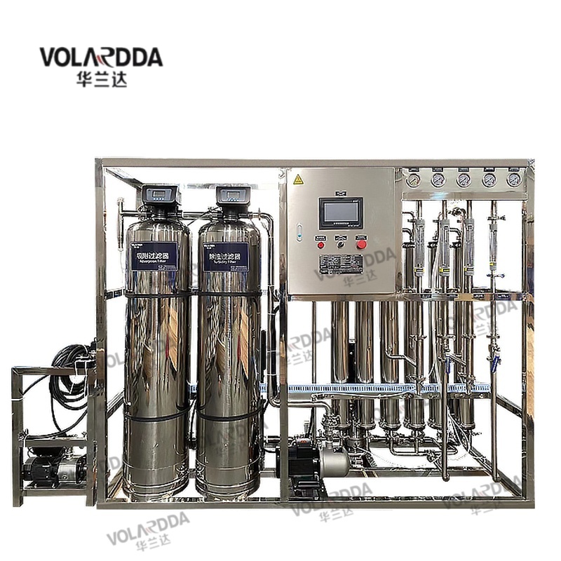 500LPH two-stage SS304 RO water treatment machine